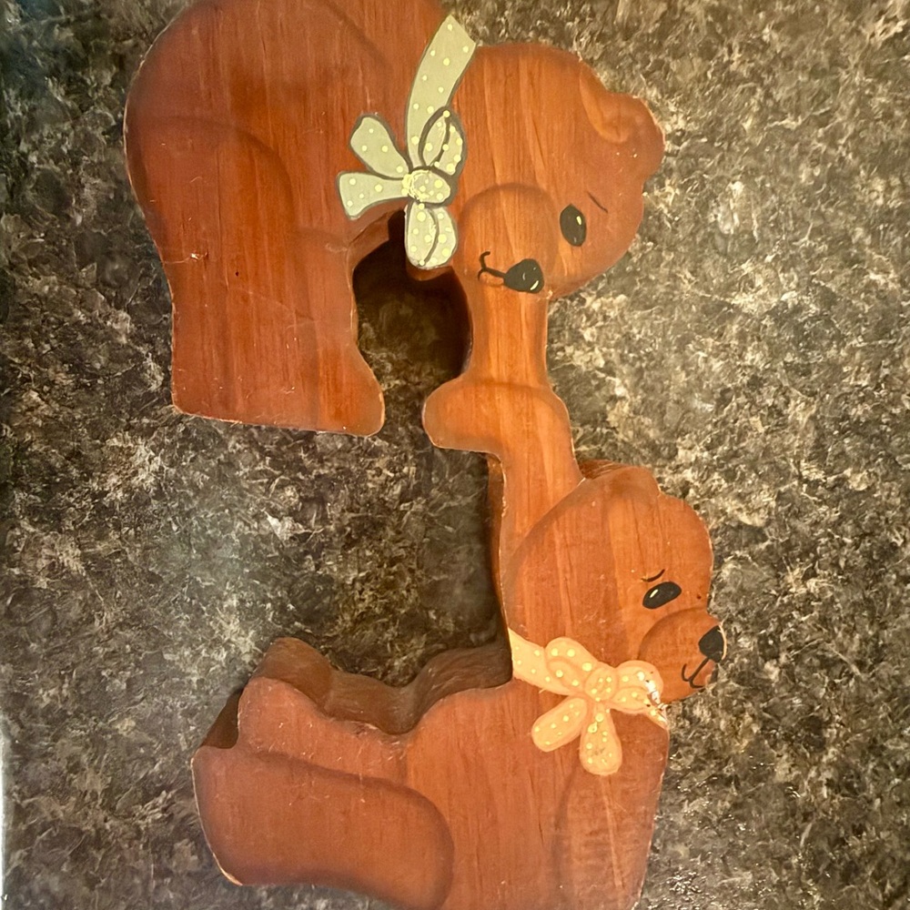 Wooden Bear shelf plaque